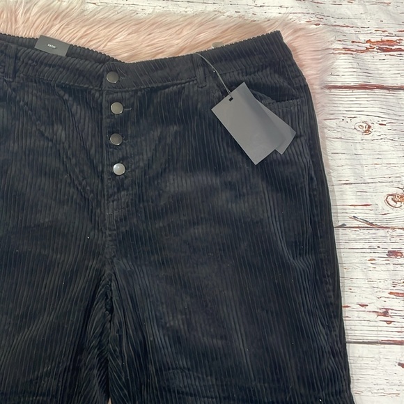 NWT Vero Moda Curve Black Kathy Wide Cord High Rise Pants - Picture 6 of 10
